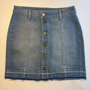 Articles of Society Button-front Denim Mini Skirt